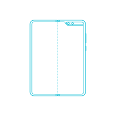 Digital Samsung Galaxy Fold Outline Svg Vector, Free Vectors File
